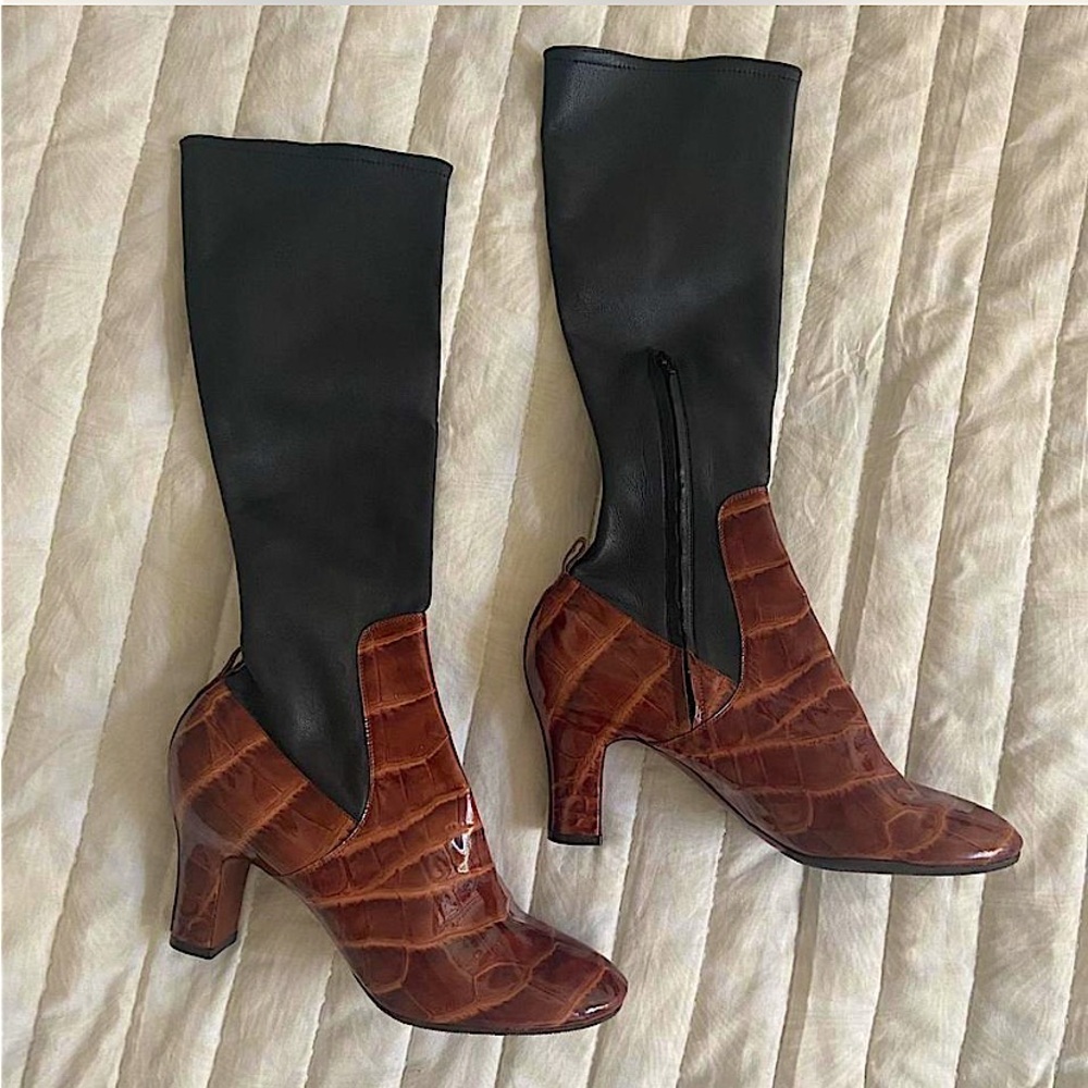 Louis Vuitton 2014 Runway Patent Leather Sock Boots